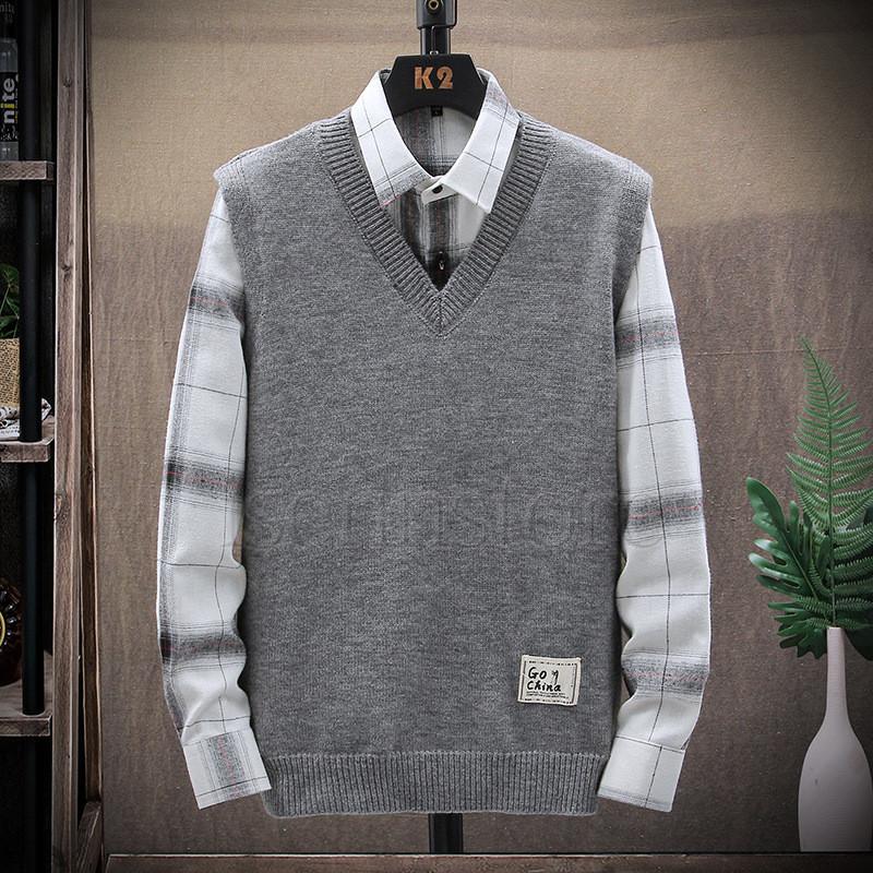 ニットベスト チョッキ メンズ Vネック 丸首 袖なし トップス 秋冬 ビジネス カジュアル プルオーバーベスト 紳士服 インナー カットソー 無地 おしゃれ Mmay 7114 イセンストア 通販 Yahoo ショッピング