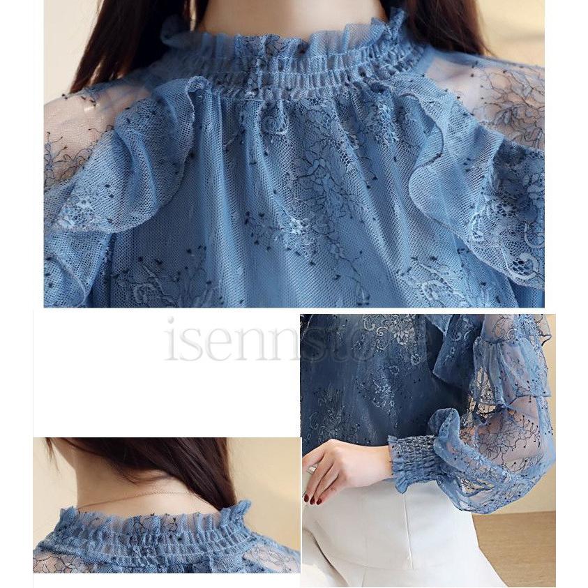 ブラウス レディース トップス シャツ レース フリル 花柄 ブラウス レディース トップス シャツ レース フリル 花柄