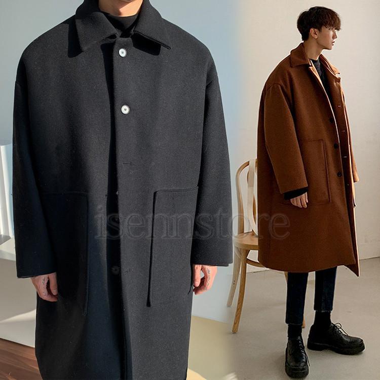 コート メンズ ステンカラーコー ト 秋冬 ウール混 ロングチェスターコート 無地 シンプル アウター ロングコート メルトンコート ブラック キャメル M L Ll Mmay 23 イセンストア 通販 Yahoo ショッピング