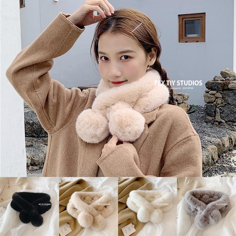 高級素材使用ブランド レディース ティペット マフラー ストール スヌード フェイクファーマフラー ネックウォーマー 秋冬 防寒 小顔 コーデ 厚手 ふわふわ もこもこ