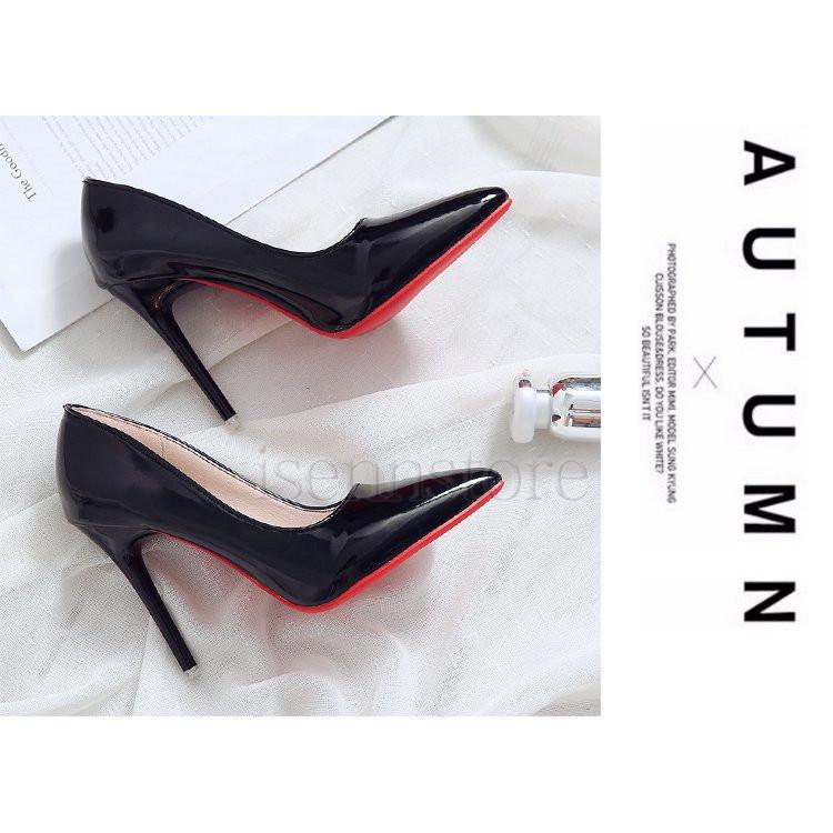 パンプス ピンヒール 10cmヒール ポインテッドトゥ 美脚 プレーン