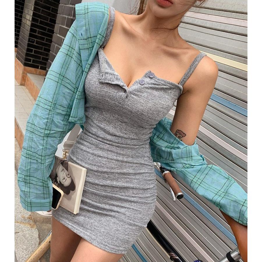 ノースリーブワンピース タイト キャミワンピース 無地 インナー 夏ファッション レディース ミニ丈ドレス シンプル スリム 着痩せ 代30代40代 セクシー Mmay 87 イセンストア 通販 Yahoo ショッピング