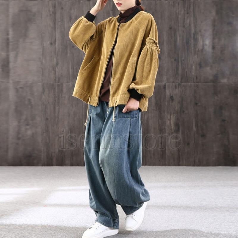 ワイド デニム レディース パンツ ロング丈 ボトムス ガウチョパンツ