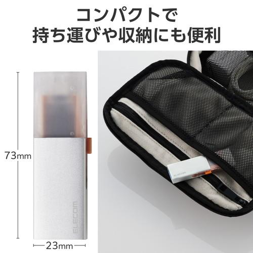 ELECOM（エレコム）SSD 外付け 500GB USB3.2Gen2 読込最大1000MB/秒 USBメモリ型 シルバー ESD-EWC0500GSV_5