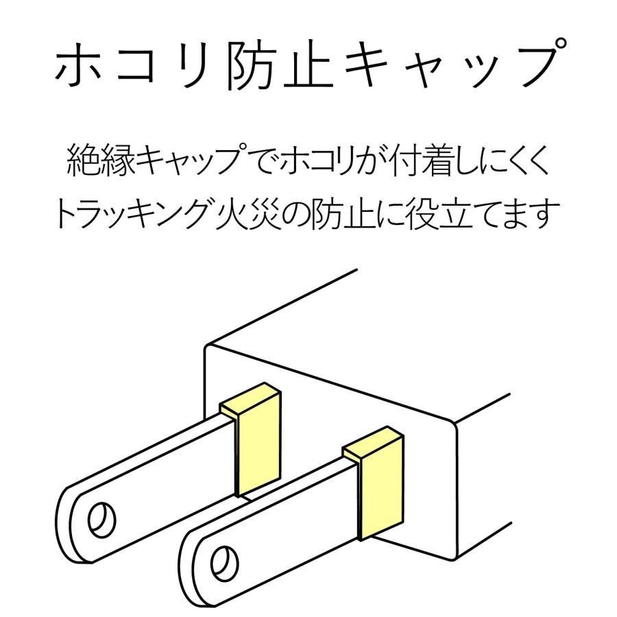 ELECOM（エレコム） スイングプラグタップ/3個口/1m/ホワイト T-S02-2310WH｜isense｜02