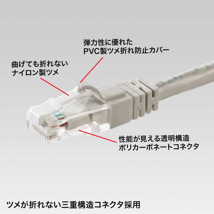 SANWA SUPPLY（サンワサプライ） つめ折れ防止カテゴリ6LANケーブル KB-T6TS-30N_1