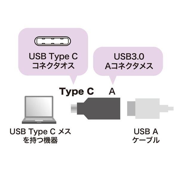 SANWA SUPPLY（サンワサプライ） TypeC-USBA変換アダプタ AD-USB28CAF｜isense｜04