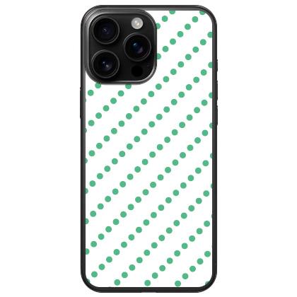 ドットストライプ ホワイト×グリーン （ソフト ケース カバー） SECOND SKIN iPhone 16 Pro Max | 