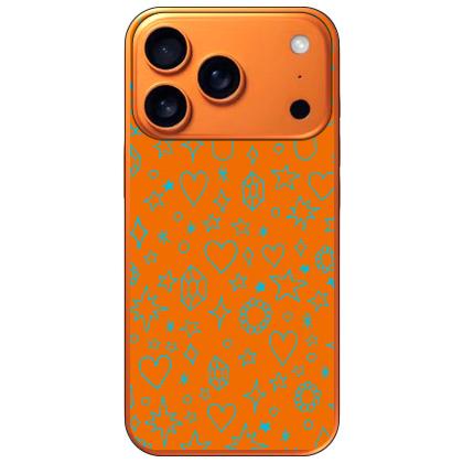 キラキラ オレンジ×サックスブルー (ハード ケース カバー) Coverfull
