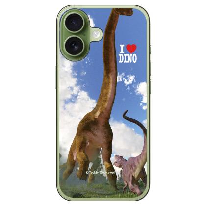 恐竜デザイン 「ブラキオサウルスとアロサウルス_A」 （ソフト ケース カバー） iPhone 17 | 