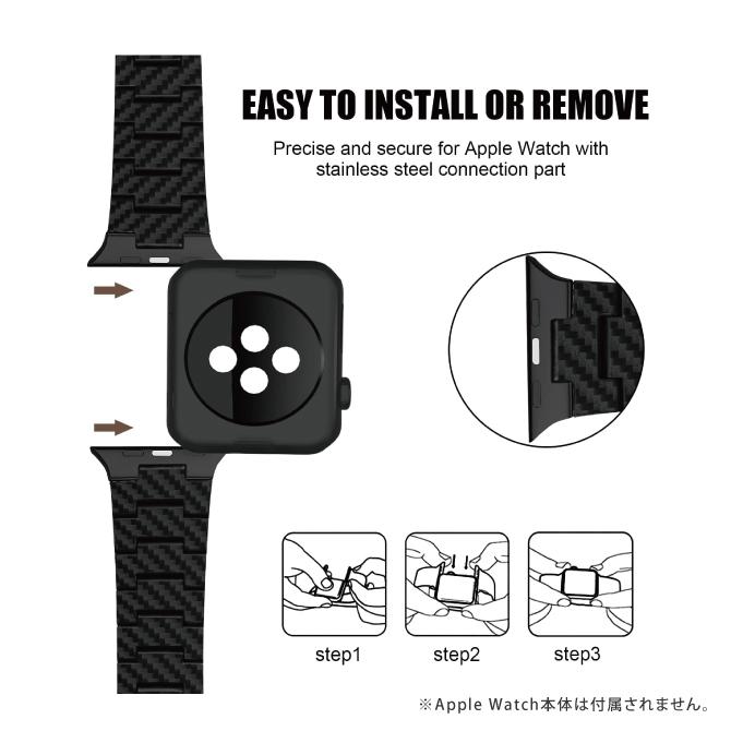 apple watch バンド カーボンファイバー apple watch バンド applewatch バンド apple watch 黒バンド|isense|07