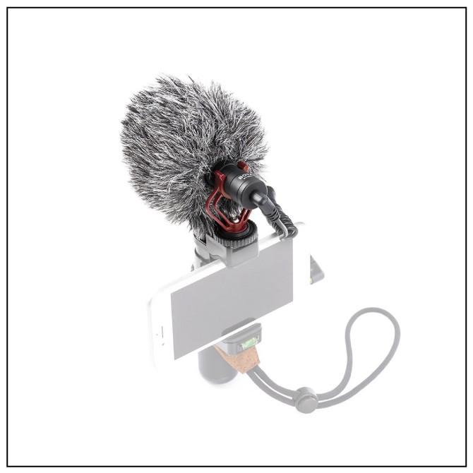 ビデオマイク ショットガン ガンマイク ウインドジャマー付き スマホ