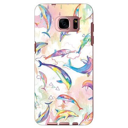 Galaxy S7 edge SC-02H・SCV33 さとう ゆい pastel dolphin スマホケース (受注生産)｜isense