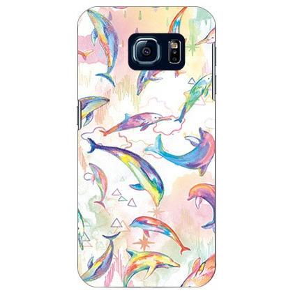 Galaxy S6 ケース GalaxyS6 カバー SC-05G ケース さとう ゆい pastel dolphin ( ハード ケース ) ( 受注生産 )｜isense
