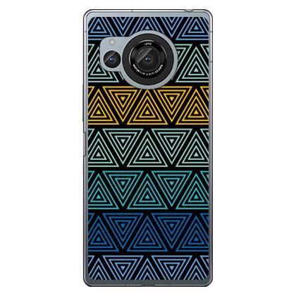 トライアングル ブルー （ソフト ケース カバー） YESNO AQUOS R8 SH