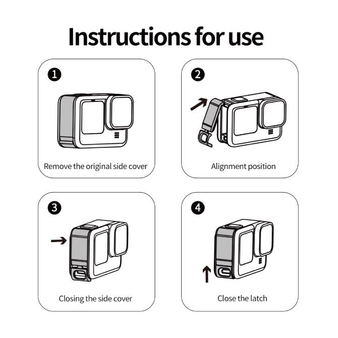 GoPro アクセサリー ゴープロ アクセサリー GoPro HERO11 / 10 / 9 BLACK サイドカバー アルミニウム ( ポスト投函 ) 　 | GoPro | 17