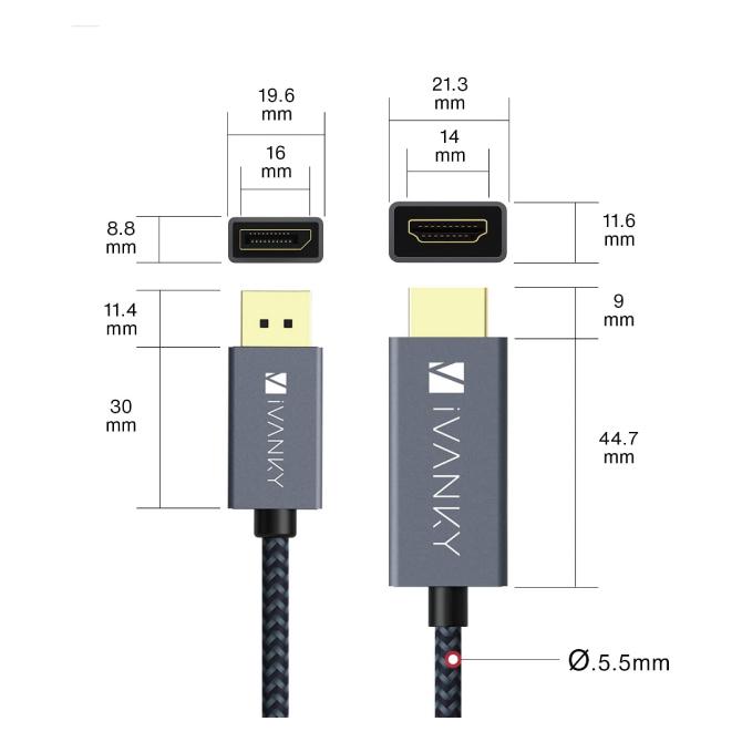 DisplayPort HDMI 変換 ケーブル DisplayPort HDMI 変換アダプタ DisplayPort to HDMI アダプター 1m｜isense｜06