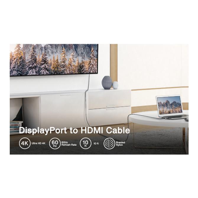 DisplayPort HDMI 変換 ケーブル DisplayPort HDMI 変換アダプタ DisplayPort to HDMI アダプター 1m｜isense｜08