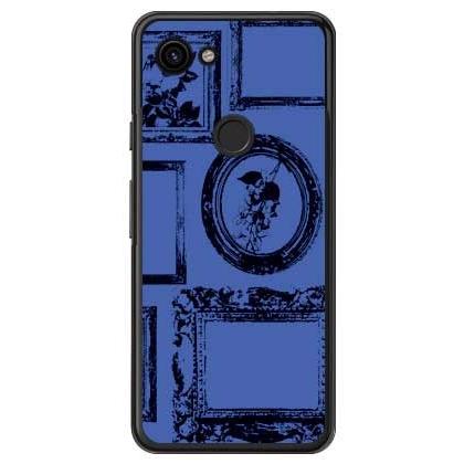 Google Pixel 3a フレーム ブルー スマホケース (受注生産)｜isense