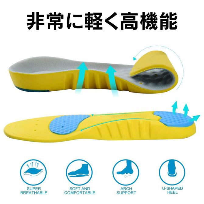 インソール 衝撃吸収 中敷き アーチサポート 土踏まず 通気 スポーツ 楽天市場】疲れにくい 衝撃吸収 インソール 中敷き 歩行サポート