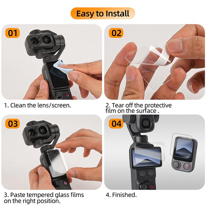 DJI DJI Osmo Pocket 4P Osmo FrameTap アクセサリー フィルム ガラス