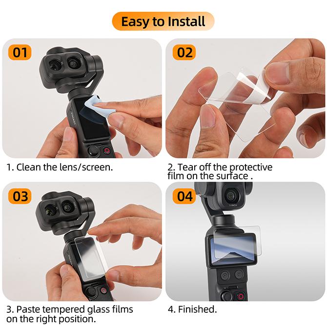 DJI DJI Osmo Pocket 4P Osmo FrameTap アクセサリー フィルム ガラス