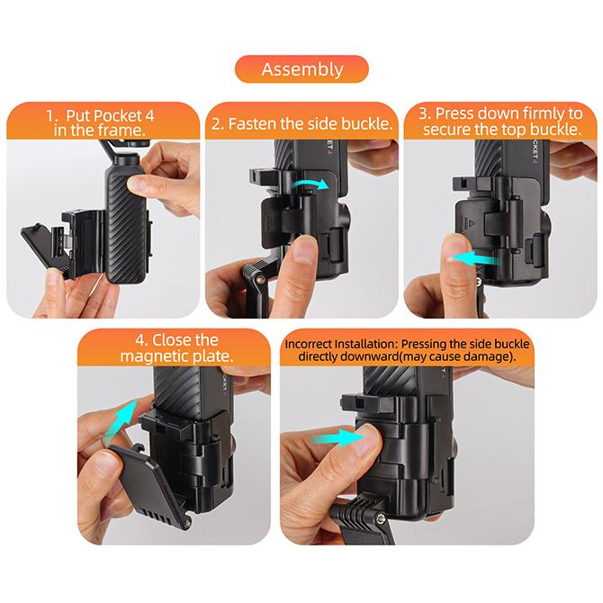 Osmo DJI Pocket 4 本体 クイックリリース マグネット マウント