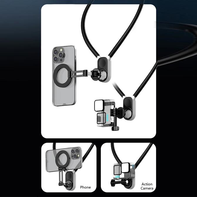 gopro 首掛け ゴープロアクセサリー スマホ 首から下げる 撮影 iphone