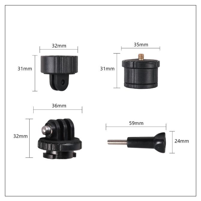 GoPro アクセサリー マウント ゴープロアクセサリー ゴープロ 1/4ネジ