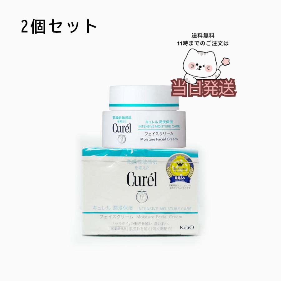 Curel [2個セット] 送料無料 花王 キュレル 潤浸保湿 フェイスクリーム