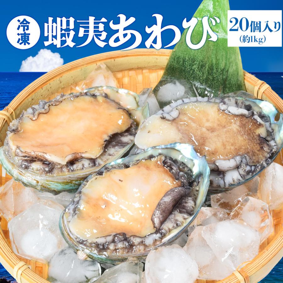 あわび 鮑 20個入り（約1kg前後）（貝むきナイフ・片手用軍手付