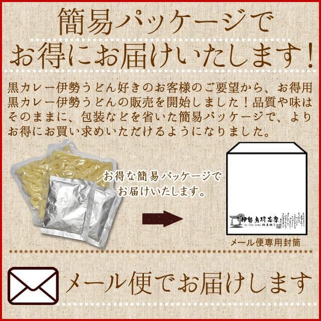 黒カレー 伊勢うどん お試し ４食入 メール便 送料無料 伊勢 名物 伊勢うどん 太麺にカレールーが絡む 10種のスパイスと和風だしの効いた本格ピリ辛大人味 NP | ブランド登録なし | 01
