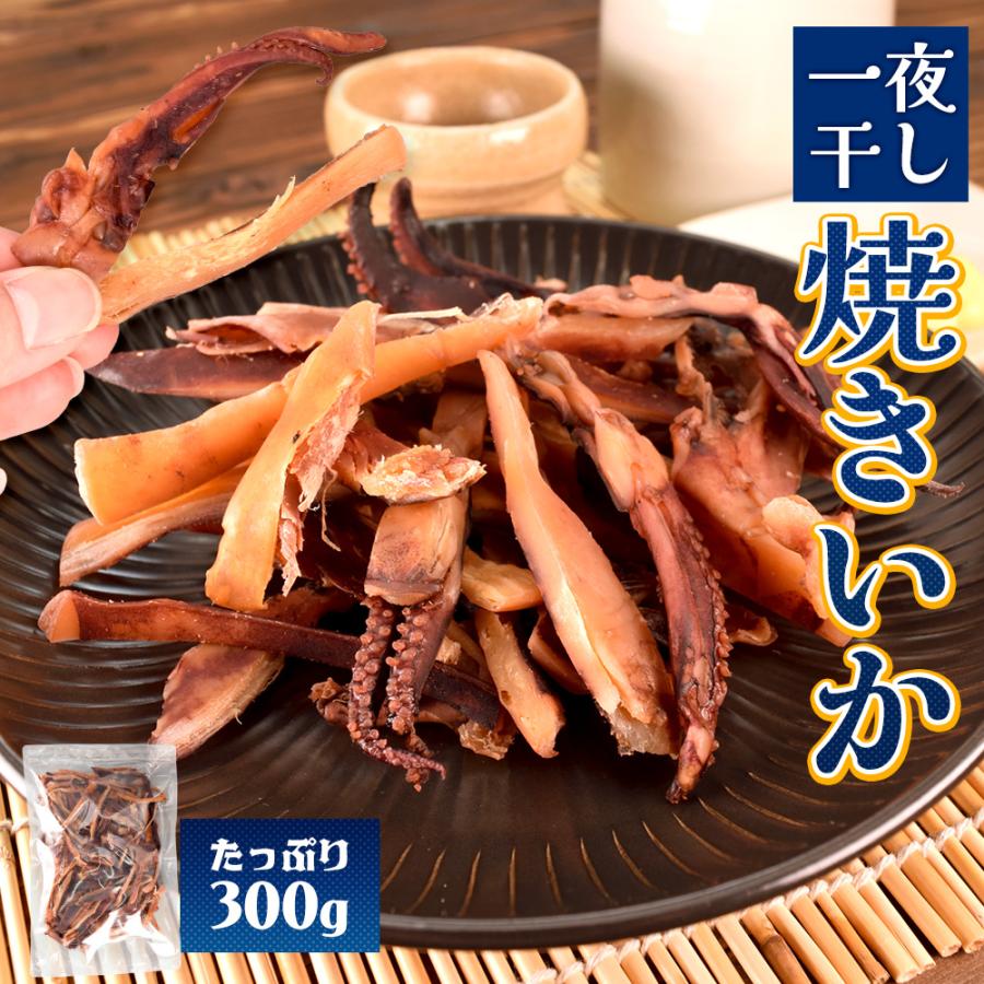 一夜干し 焼きいか おつまみ イカ ３００ｇ 大容量 お得サイズ 珍味 肴 チャック付袋入 | ブランド登録なし