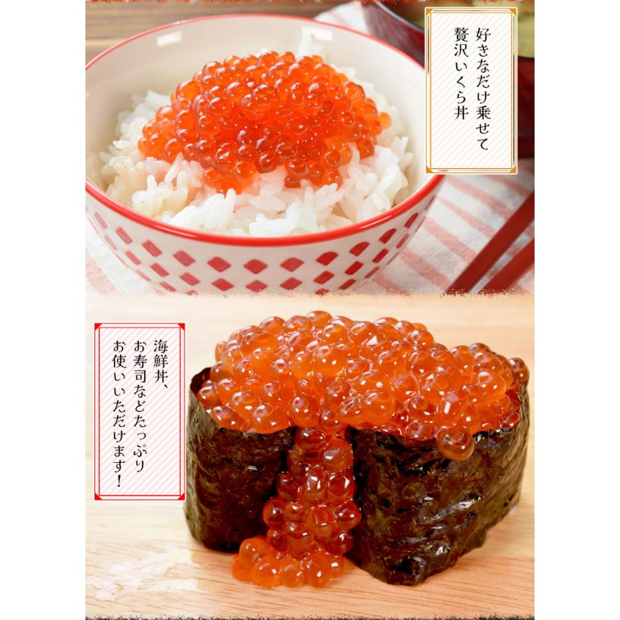 いくら　醤油漬け　1キロ(250g×4) 北海道産 いくら 醤油漬け 1kg（250g×4パック） 送料無料 鱒いくら