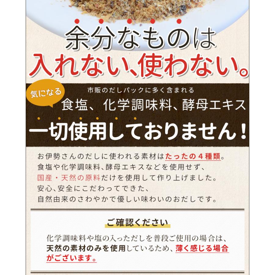 だしパック お伊勢さんの だし パック １０ｇ ３０包入 三重県産 鰹節 出汁 粉末 無添加 無着色 国産 天然素材 メール便送料無料 | ブランド登録なし | 06