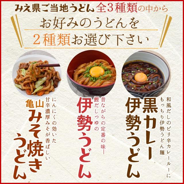 三重県 ご当地うどん ４食 （２種×２ セット ） メール便 送料無料 伊勢うどん 亀山 みそ焼きうどん 黒カレー 伊勢うどん からお選びください NP｜isesima｜02