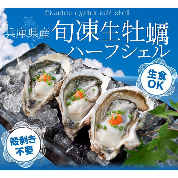 牡蠣 旬凍 生牡蠣 ハーフシェル １０個 生食可 送料無料 殻剥き不要 海鮮 バーベキュー 牡蛎｜isesima｜02