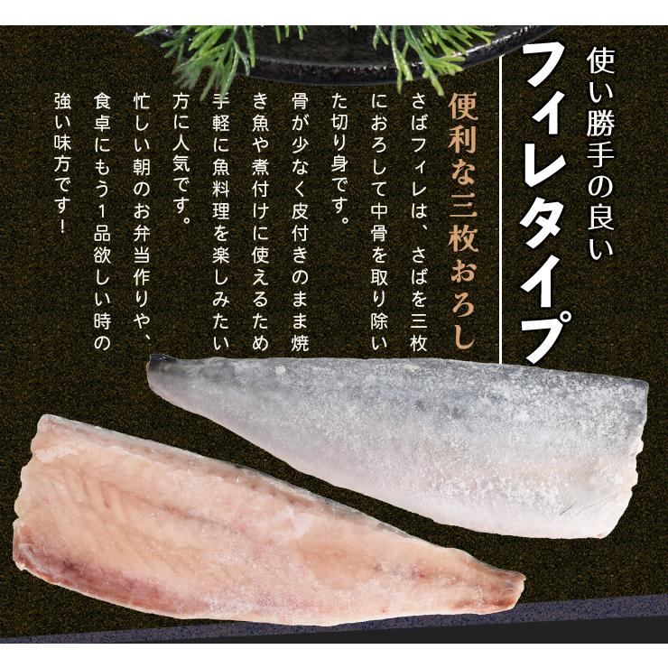 さば フィレ A品 骨なし 骨取り 無塩タイプ １ｋｇ 鯖 サバ 三枚おろし 大容量 | ブランド登録なし | 04