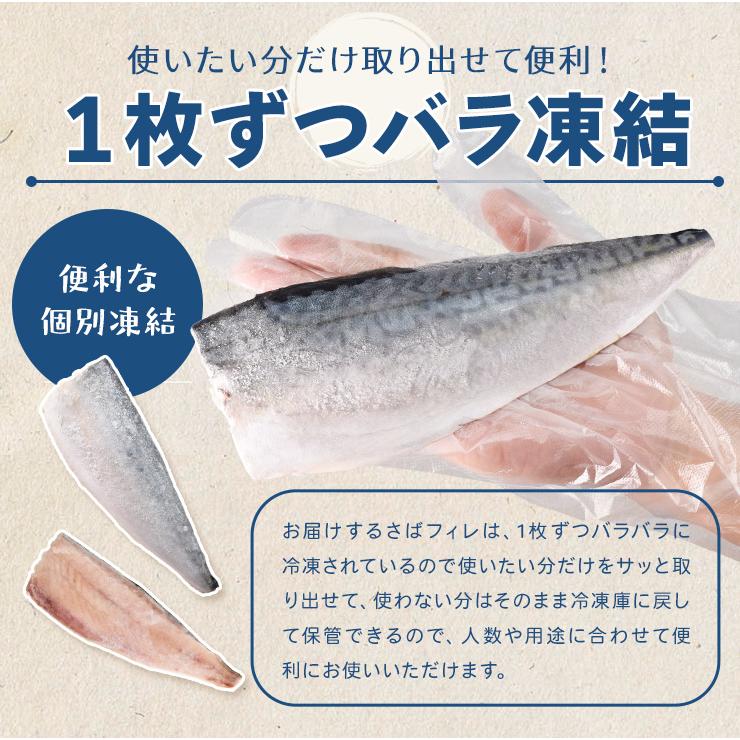 さば フィレ A品 骨なし 骨取り 無塩タイプ １ｋｇ 鯖 サバ 三枚おろし 大容量 | ブランド登録なし | 06