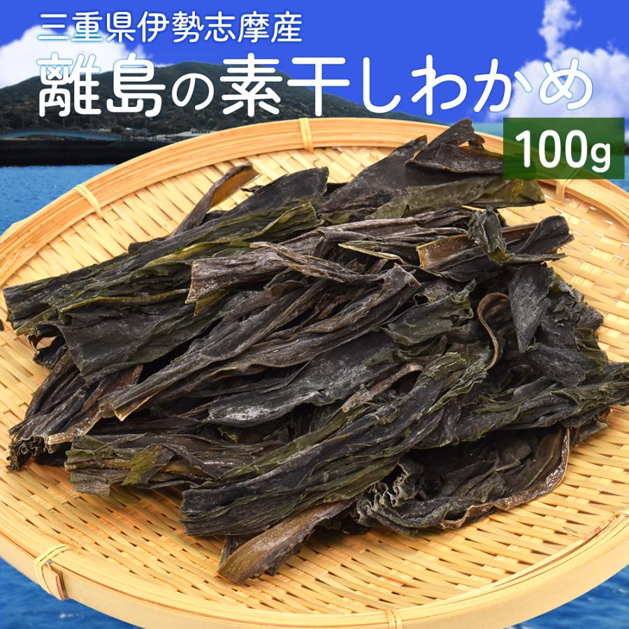 乾燥 わかめ 100g 素干し 伊勢志摩の離島で水揚げされたわかめ