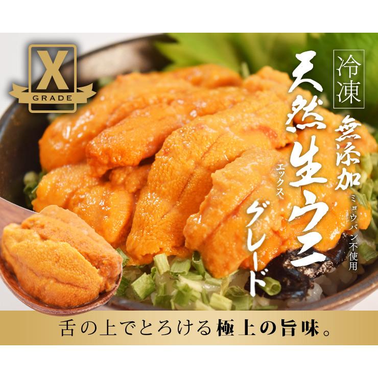 うに 天然 生 ウニ 特選品 Ｘグレード １００ｇ 冷凍 刺身 雲丹 無添加 海鮮丼｜isesima｜02