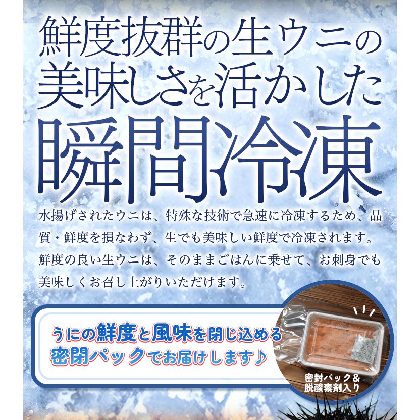 うに 天然 生 ウニ 特選品 ＳＳグレード １００ｇ 冷凍 刺身 雲丹 無添加 海鮮丼 お年賀 ギフト | ブランド登録なし | 05