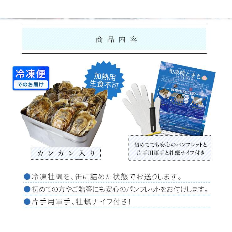 牡蠣 桃こまち カンカン焼き セット Ｍ〜Ｌサイズ ２０個入 冷凍牡蠣 送料無料 産地厳選 ミニ缶入（牡蠣ナイフ・片手用軍手付き）一斗缶 海鮮バーベキューセット | ブランド登録なし | 11