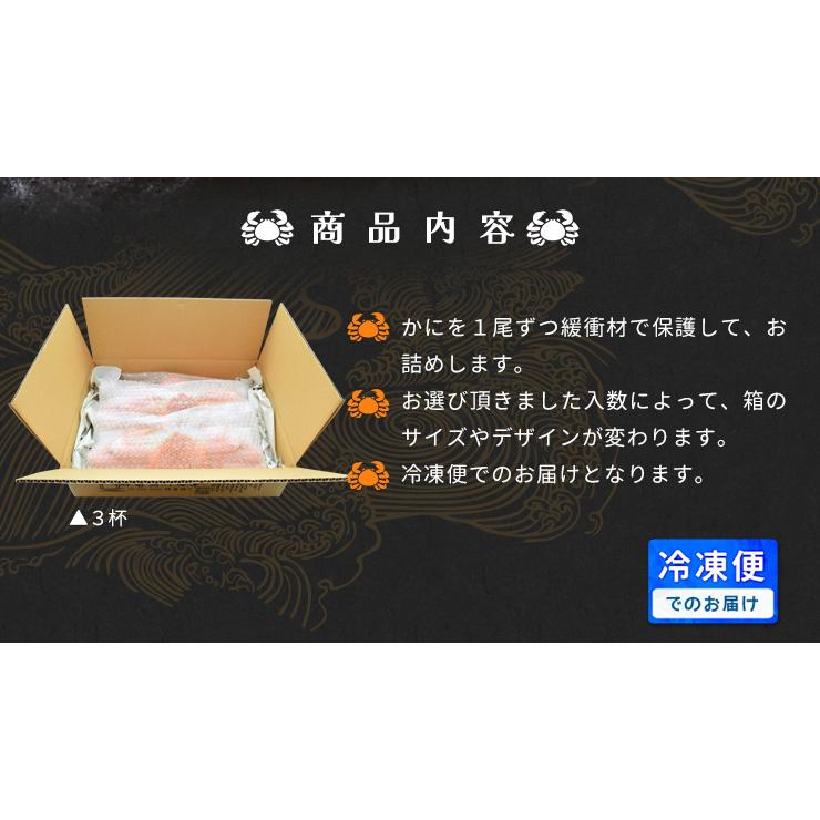 かに ずわいがに ボイル 姿 3尾で1.5kg前後（500g前後×3ハイ