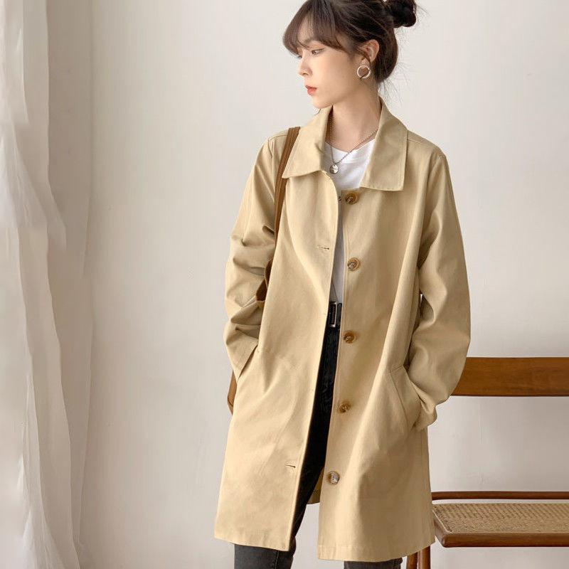 マウンテンパーカー レディース トレンチコート ジャケット スプリングコート 春コート 春服ロング丈 折襟 無地 カジュアル ゆったり 秋コーデ 秋服 |  | 05