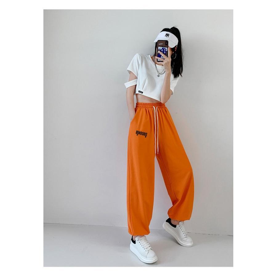 ダンスパンツ レディース 長ズボン スウェットパンツ ウエストゴム