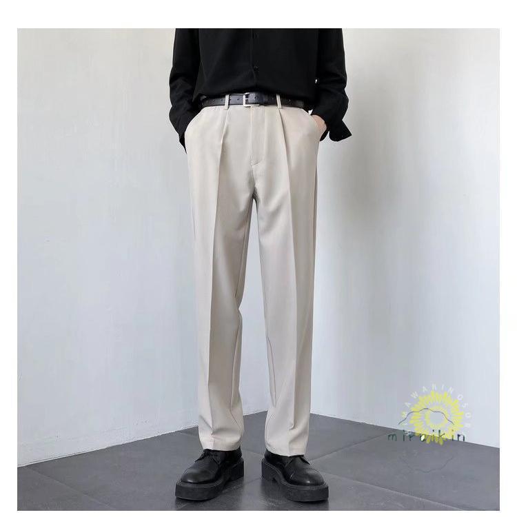 ワイドパンツ メンズ スラックス ビジネス ボトムス パンツ 春物