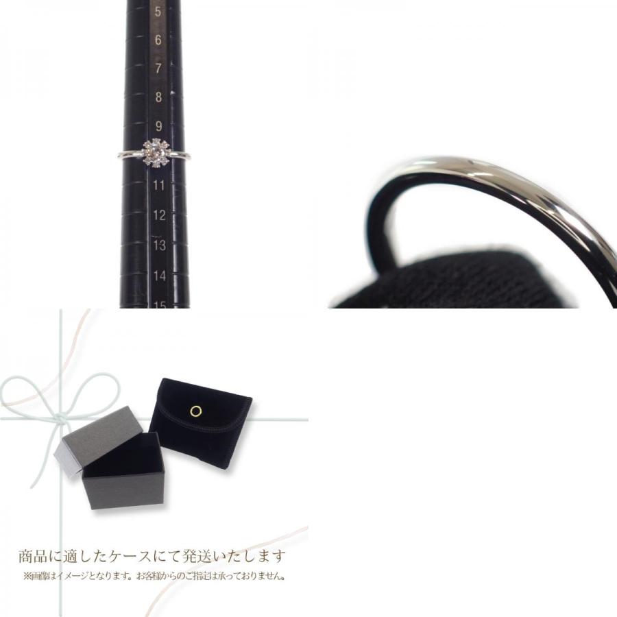 デザイン ジュエリー フラワー 10号 リング Pt900プラチナ ダイヤモンド レディース【中古】【Aランク】の画像