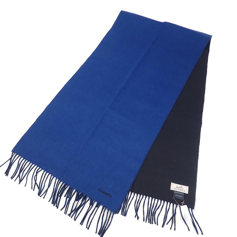 HERMES エルメス レクトヴェルソ マフラー H393800T カシミヤ100  