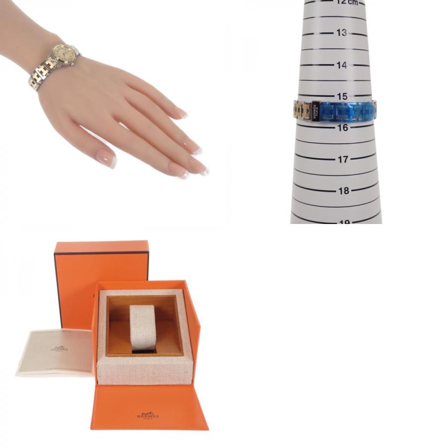 エルメス HERMES クリッパー CL4.220 腕時計 ステンレススチール GP クオーツ アイボリー文字盤 レディース【中古】【Aランク】の画像